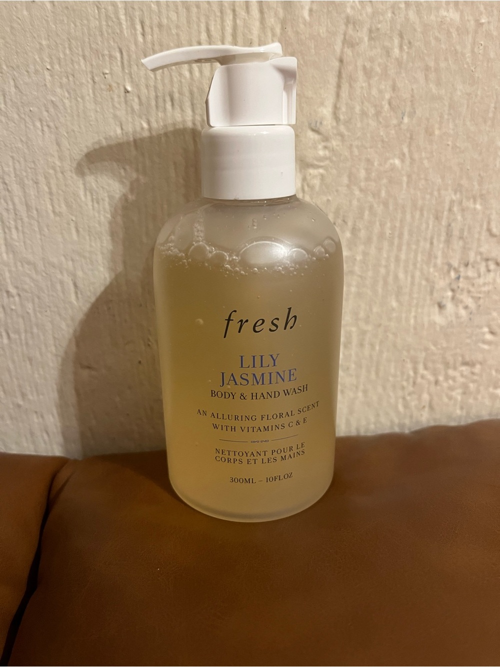 fresh Lily Jasmine Body & Hand Wash — Pale Yellow Bottle with White Pump